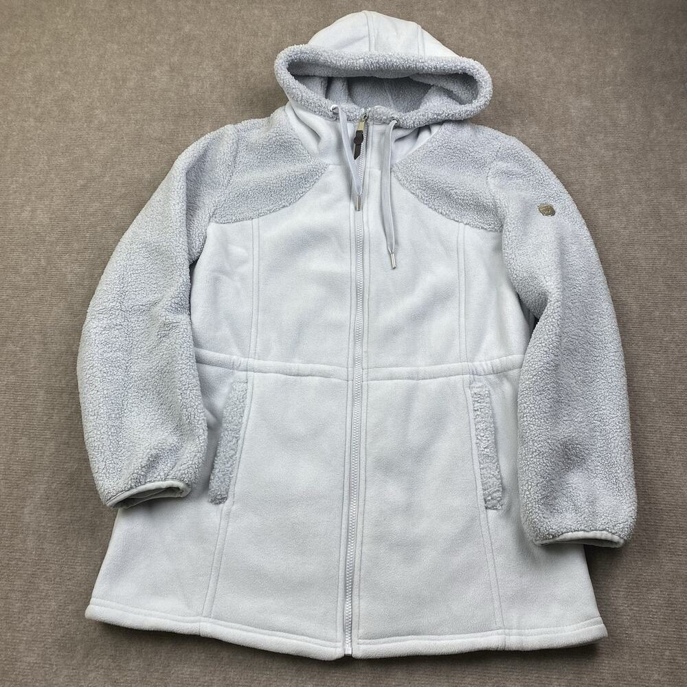 1 Madison Expedition Heritage Jacket Women's fleece Full Zip Hooded ~ gray grey